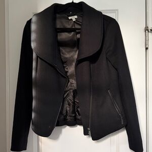Cache Black Jacket with Removable Faux Fur Collar